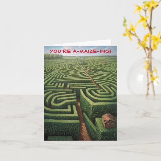 Du bist ein Mais! -Danke Karte (Gelbe Blume)