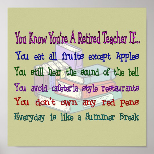 Du bist ein müde LEHRER, wenn...Art Print Poster (Vorne)