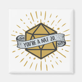 Du bist ein Nat 20 d20 Dungeons and Dragons Magnet