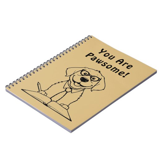 Du bist ein pawsome Niedlicher Hund schreiben Notizblock (Linke Seite)