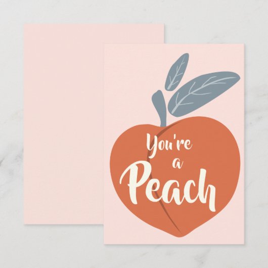 Du bist ein Peach Dankeskarte (Vorne/Hinten)