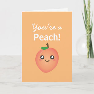 Du bist ein Peach! Niedlich und lustig Sweet Viele Dankeskarte