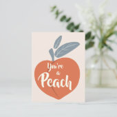 Du bist ein Peach Postkarte (Stehend Vorderseite)