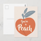 Du bist ein Peach Postkarte (Vorne/Hinten)