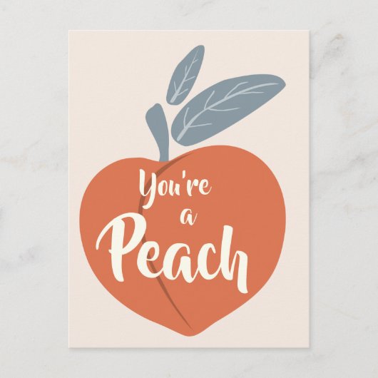 Du bist ein Peach Postkarte (Vorderseite)