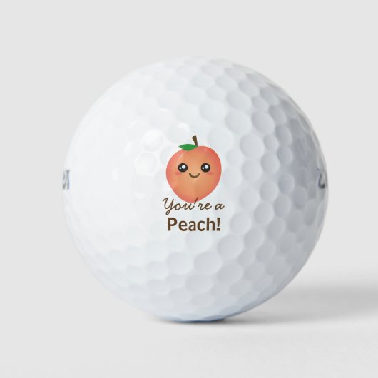 Du bist ein Peach Sweet Kawaii Niedlich Funny Fein Golfball (Vorderseite)