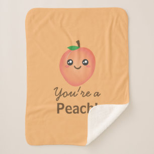 Du bist ein Peach Sweet Kawaii Niedlich Funny Fein Sherpadecke