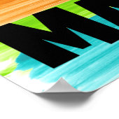 Du bist ein Rainbow Watercolor Poster (Ecke)