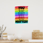 Du bist ein Rainbow Watercolor Poster (Küche)