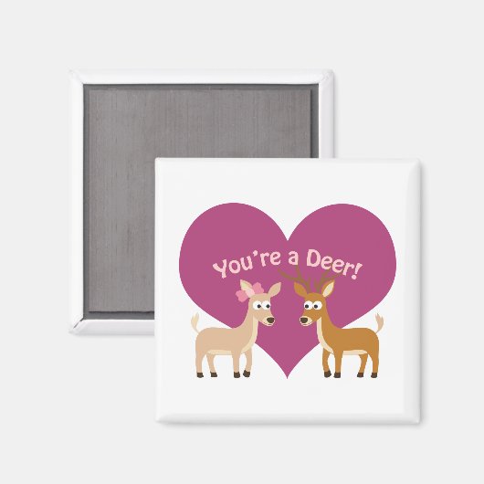 Du bist ein Reh! Magnet (Vorderseite/Rückseite)