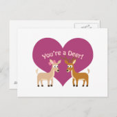 Du bist ein Reh! Postkarte (Vorne/Hinten)