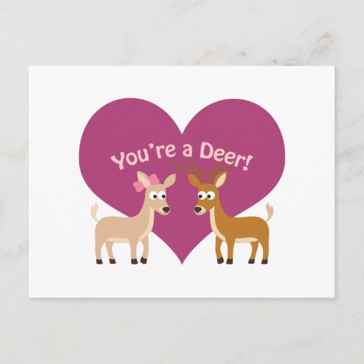 Du bist ein Reh! Postkarte (Vorderseite)