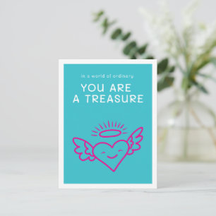 Du bist ein Schatz Tropical Blue Valentinstag Feiertagspostkarte
