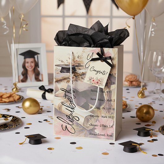 Du bist ein schöner Abschluss personalisiert Mittlere Geschenktüte