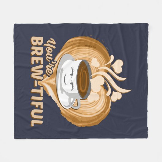 Du bist ein schöner Funny Coffee Gag Fleecedecke (Vorderseite (Horizontal))