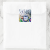 Du bist ein schöner Graffiti Quadratischer Aufkleber (Tasche)
