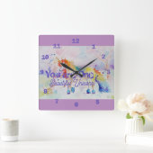 Du bist ein schönes Einhorn! Rainbow Girls Quadratische Wanduhr (Zuhause)