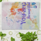 Du bist ein schönes Einhorn! Teetuch Geschirrtuch (Gefaltet)