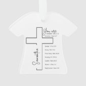 Du bist ein schönes Kreuz personalisiert Ornament (Rückseite)