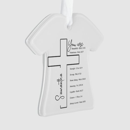 Du bist ein schönes Kreuz personalisiert Ornament (Vorderseite)