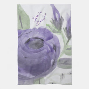 Du bist ein schönes lila Rose Handtuch