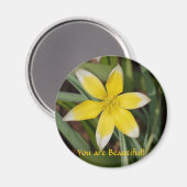 Du bist ein schönes Magnet der Blume (Vorderseite/Rückseite)