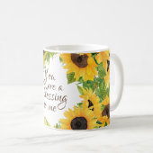 Du bist ein Segen für mich Sonnenblume Kaffeetasse (VorderseiteRechts)