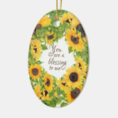 Du bist ein Segen für mich Sonnenblume Keramik Ornament (Links)