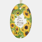 Du bist ein Segen für mich Sonnenblume Keramik Ornament (Links)