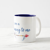 Du bist ein Segen für mich Zitat Zweifarbige Tasse (VorderseiteRechts)