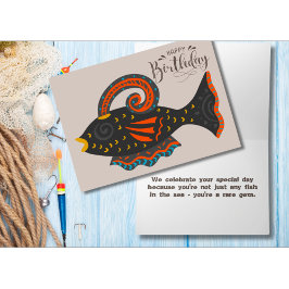 Du bist ein seltener Gem Fisch zum Geburtstag Karte