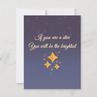 Du bist ein Shine Bright Star Mitteilungskarte