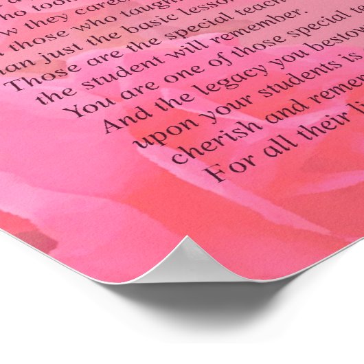 Du bist ein Sonderlehrer Poster (Ecke)