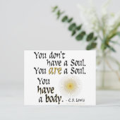 Du bist ein Soul... Postkarte (Stehend Vorderseite)