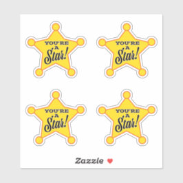 Du bist ein Star Aufkleber