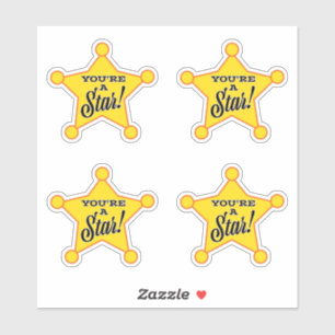 Du bist ein Star Aufkleber