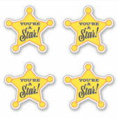 Du bist ein Star Aufkleber (Vorderseite)