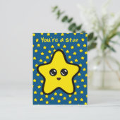 "Du bist ein Star" Postkarte (Stehend Vorderseite)