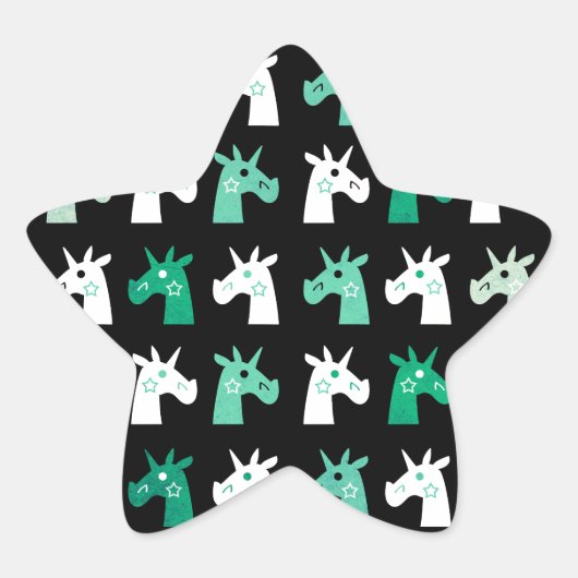 Du bist ein Star Unicorn Stern-Aufkleber (Vorderseite)