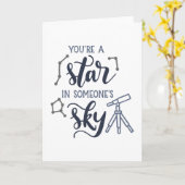 Du bist ein Stern am Himmel Karte (Gelbe Blume)