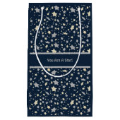 Du bist ein Stern! Elegant Modern Blue Kleine Geschenktüte (Vorderseite)