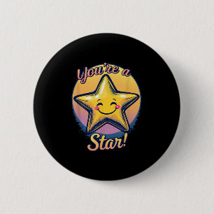 Du Bist Ein Stern Kompliment-Tages-Motivationsdesi Button