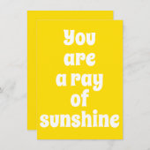 Du bist ein Strahl von Sonnenschein, sonnige, glüc (Vorne/Hinten)