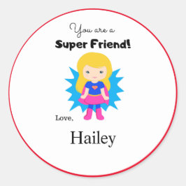 Du bist ein Super Friend Super Girl Sticker