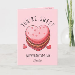 Du bist ein süß-glücklicher Valentinstag Macarons  Feiertagskarte
