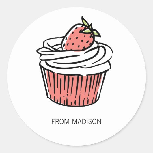 Du bist ein süßer Cupcake Valentinsticker Runder Aufkleber (Vorderseite)