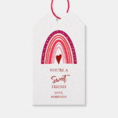 Du bist ein süßer Freund Valentine Boho Rainbow Geschenkanhänger (Vorderseite)
