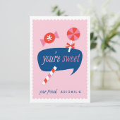 Du bist ein süßes Klassenvalentin Einladung (Stehend Vorderseite)