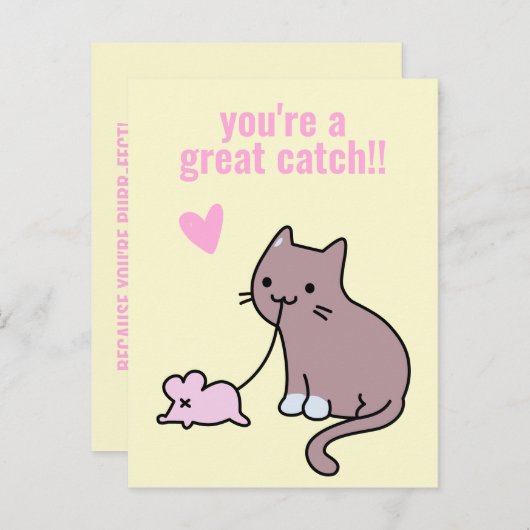 Du bist ein toller Hingucker! Niedliches Cat-Klass Postkarte (Vorne/Hinten)