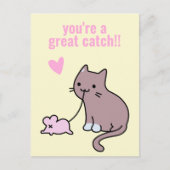 Du bist ein toller Hingucker! Niedliches Cat-Klass Postkarte (Vorderseite)